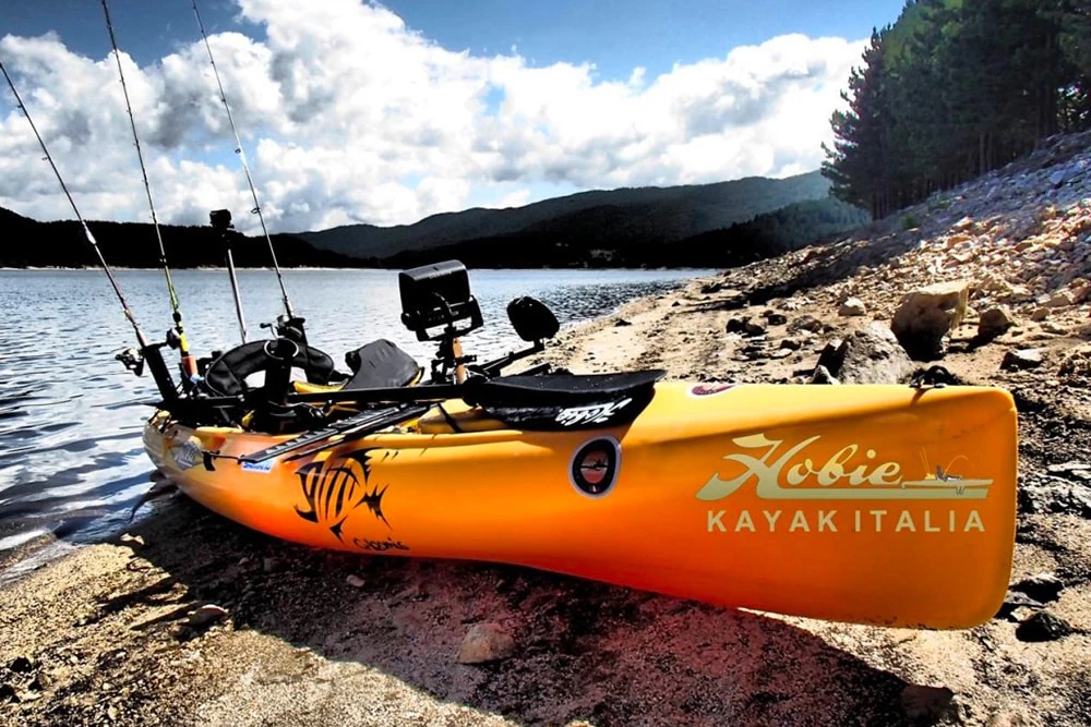 kayak a pedali da pesca hobie