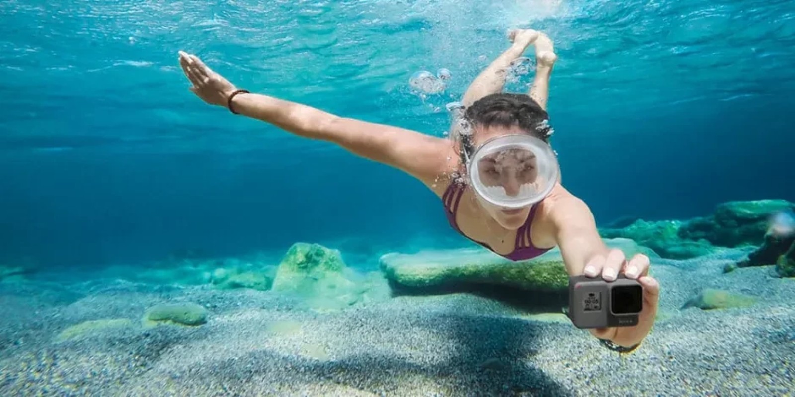 Masque De Plongée Tuba Plein Visage - Équipement Apnée/Snorkeling - Anti-Buée, Confortable - Silicone